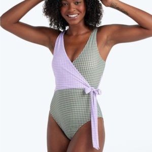 NWT SUMMERSALT GINGHAM ONE PIECE SWIMSUIT